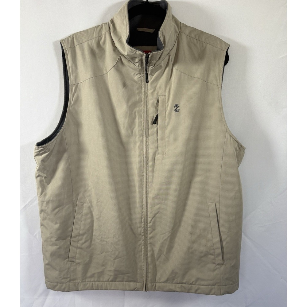 Izod vest size L sleeveless full zip water resistant pockets golf outdoor